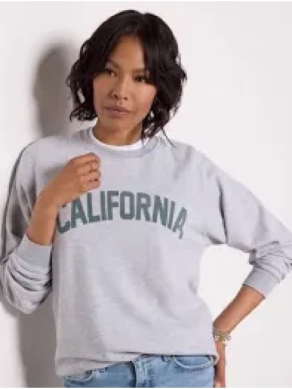 Original Retro Brand Light Gray "California" Pullover Sweatshirt